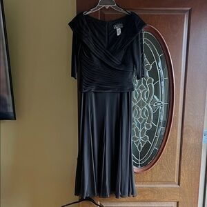 Alex Evenings Black Long Sleeve Dress